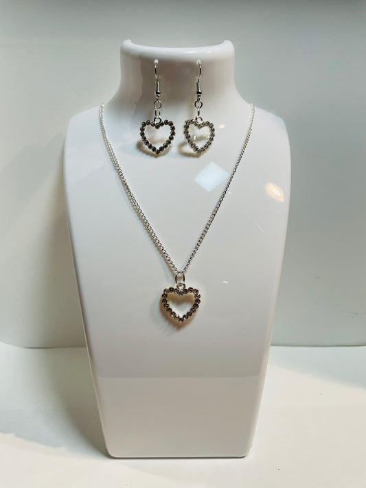 Silver heart set