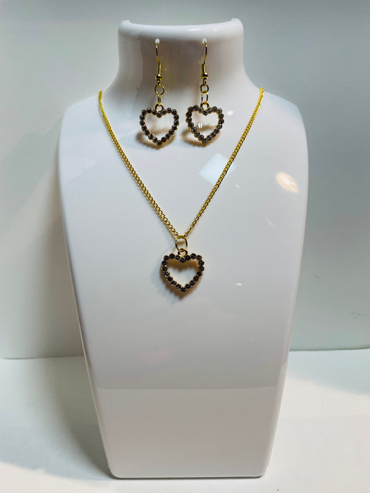 Gold heart set