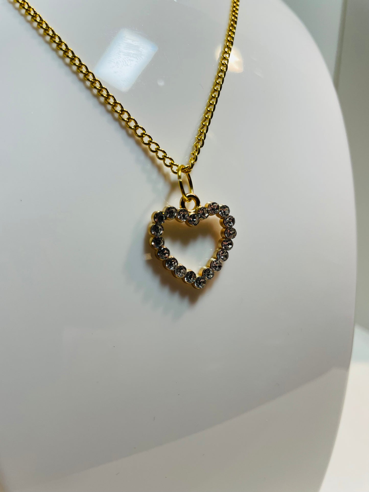 Gold heart halsband