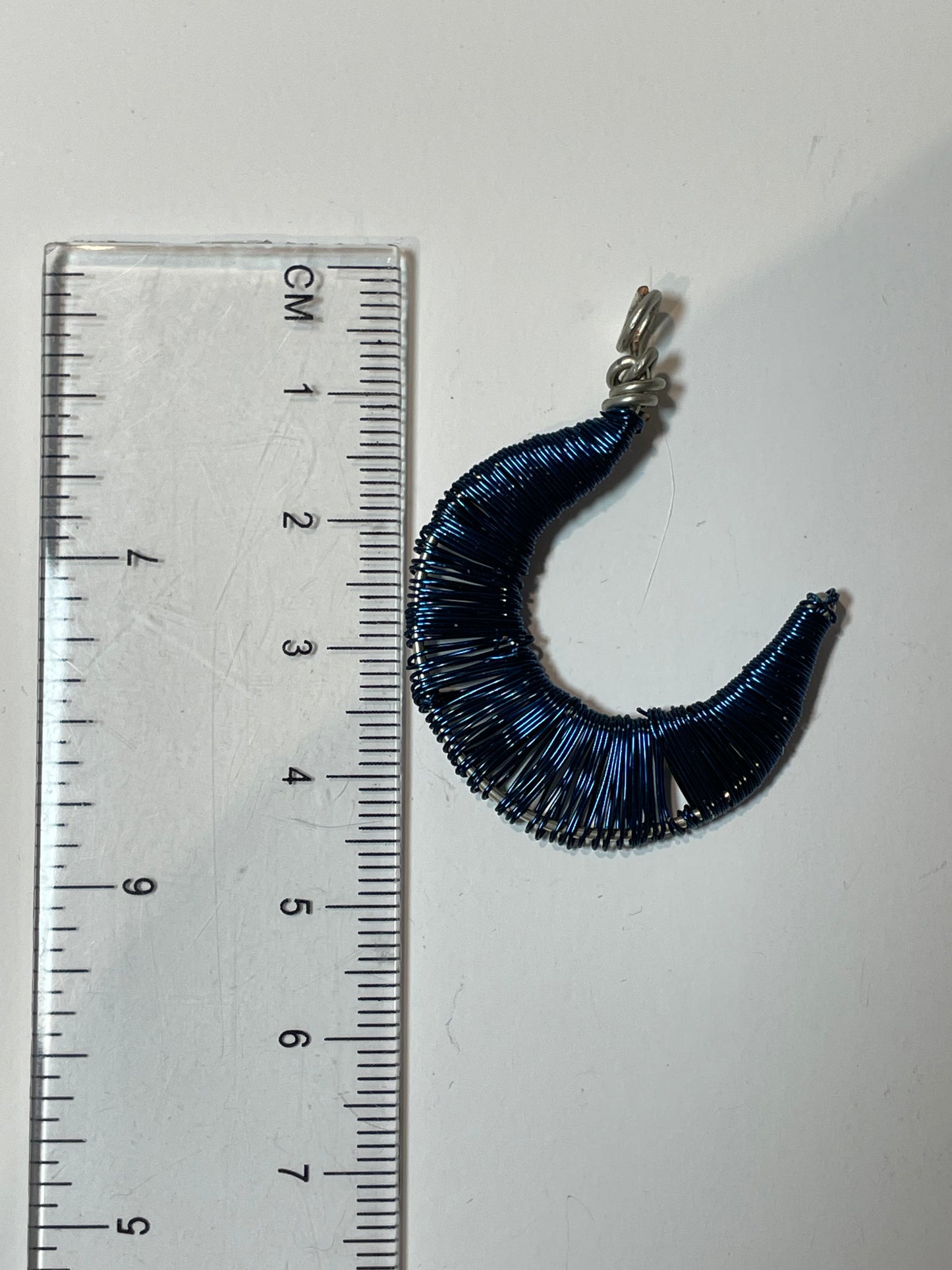 Blue moon silver pendant