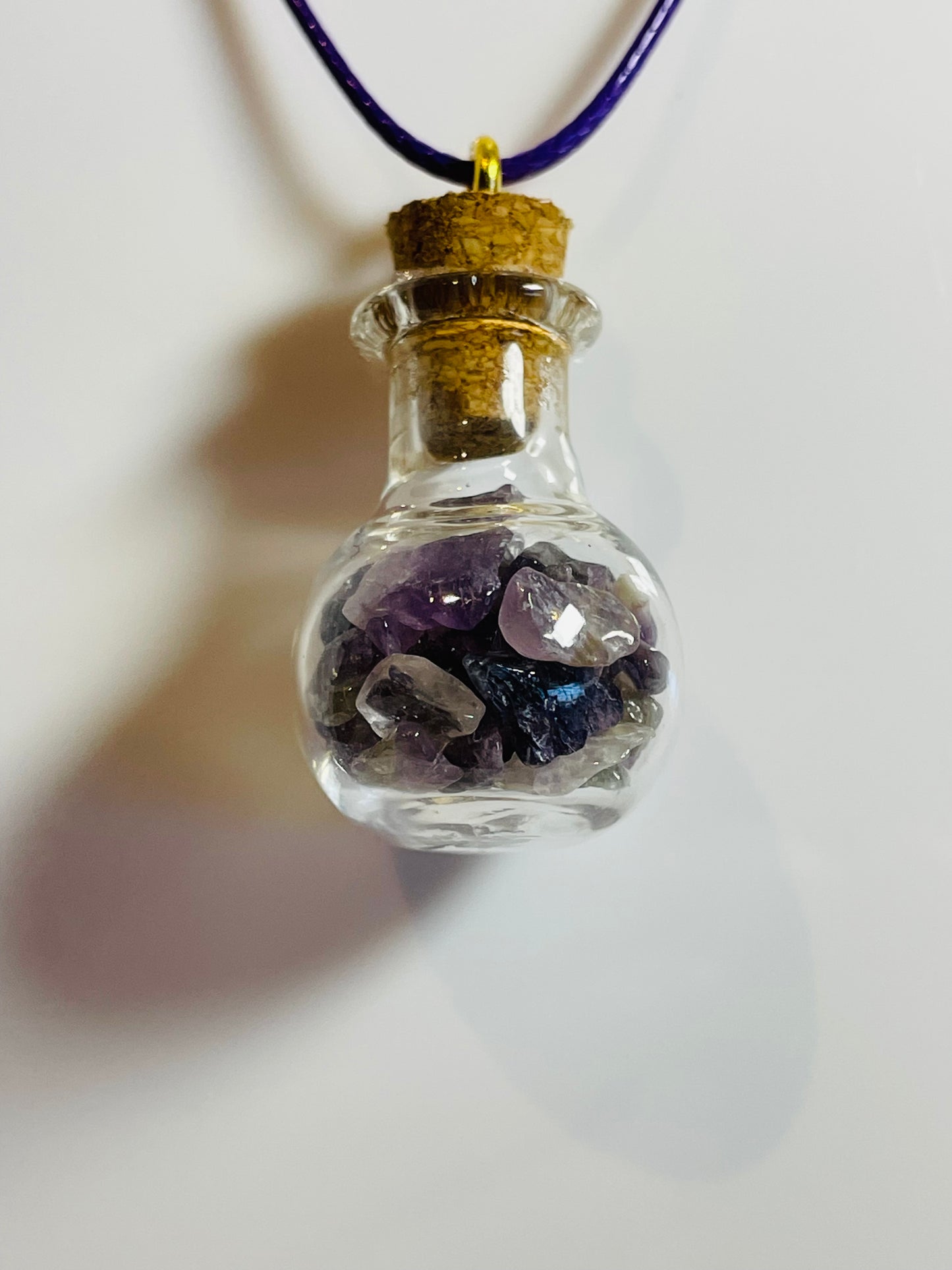 Bottle necklace - ametist