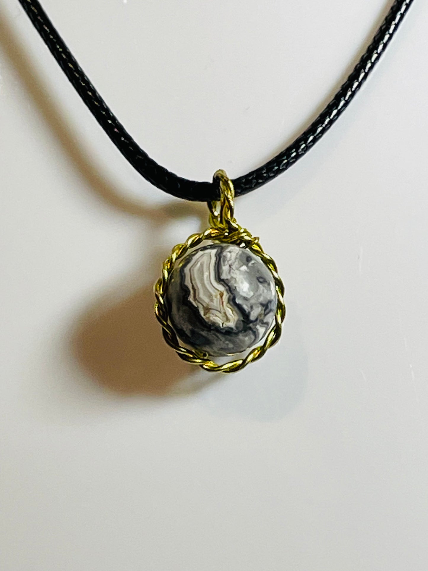 Wire wrap sphere 49 cm M - Picasso jaspis