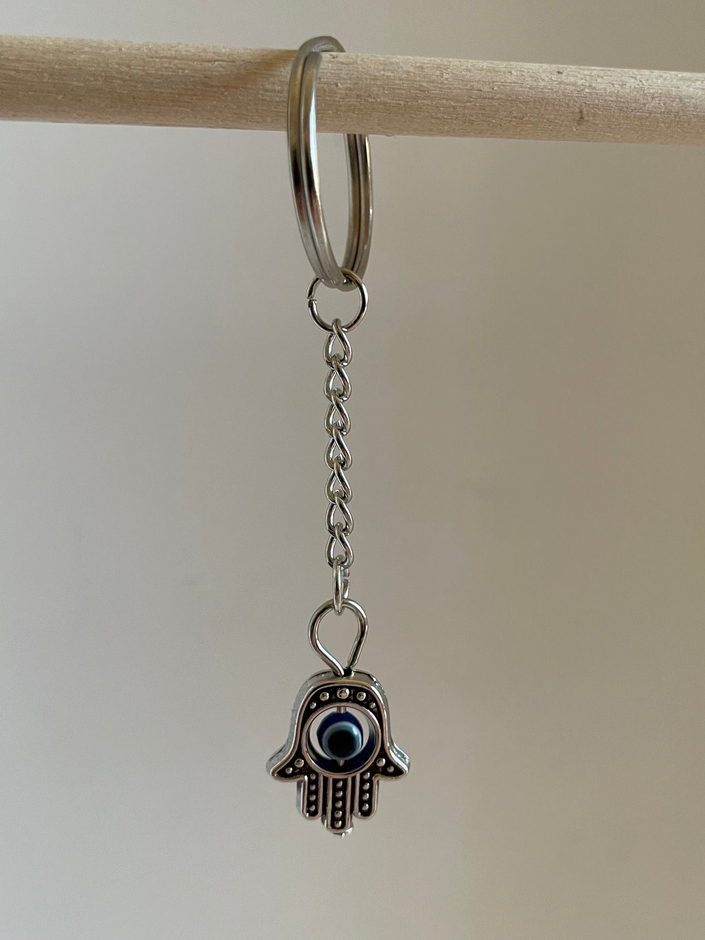 Evil eye nyckelring - silver